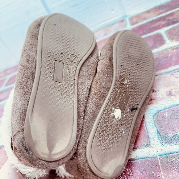 Moccassin Slippers Women Size 7‎ Suede w/ Sherpa Lined Booties Tan Ankle Booties - Picture 7 of 13